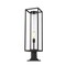 Z-Lite Dunbroch 1 Light Outdoor Pier Mounted Fixture, Black & Clear 584PHBR-533PM-BK - alternate 5